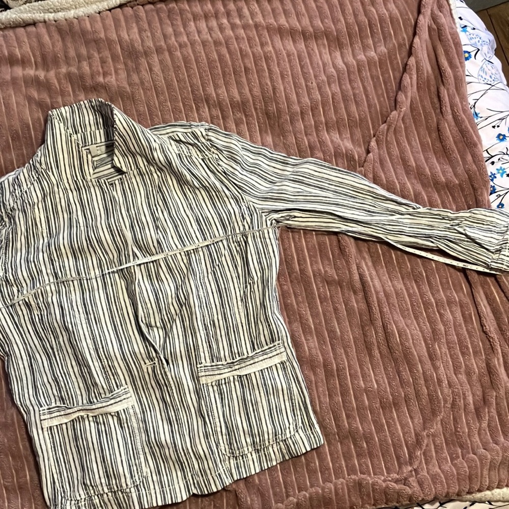Striped Jacket with Pockets